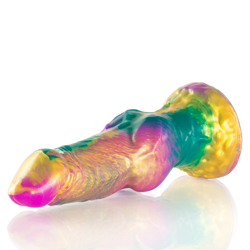 Iris Dildo with Rainbow Pleasure Testicles