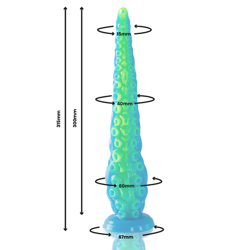Scylla Large Size Fluorescent Thin Tentacle Dildo