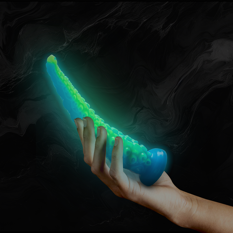 Scylla fluorescent slim tentacle dildo small size