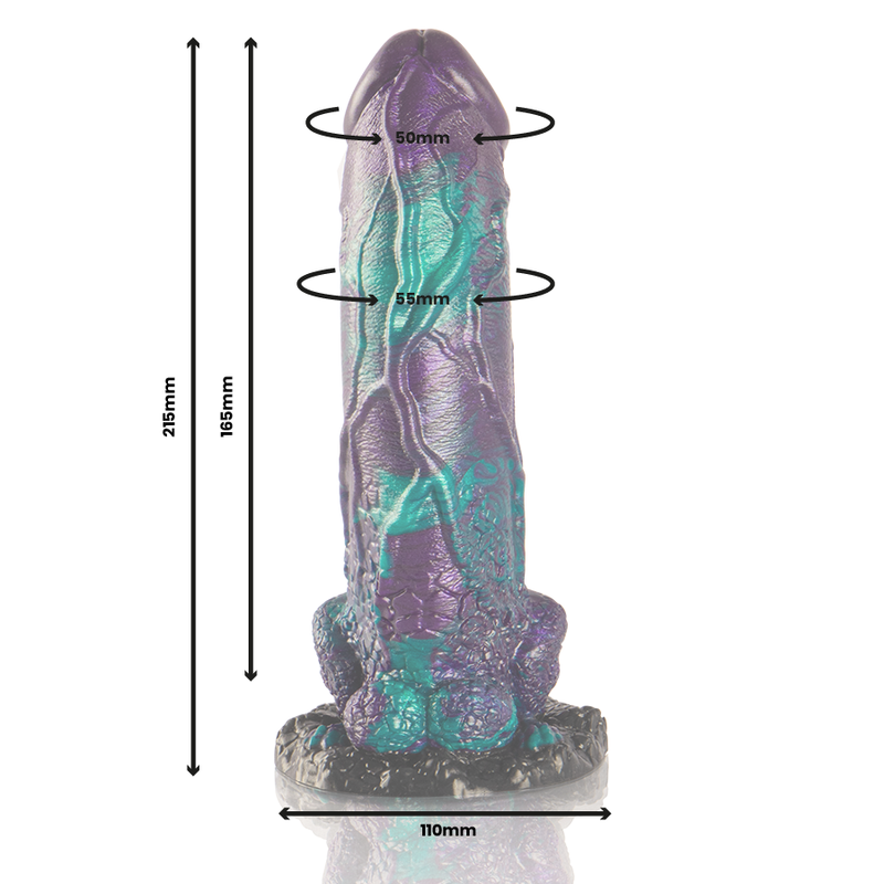 Large Scaled Double Pleasure Basil Dildo