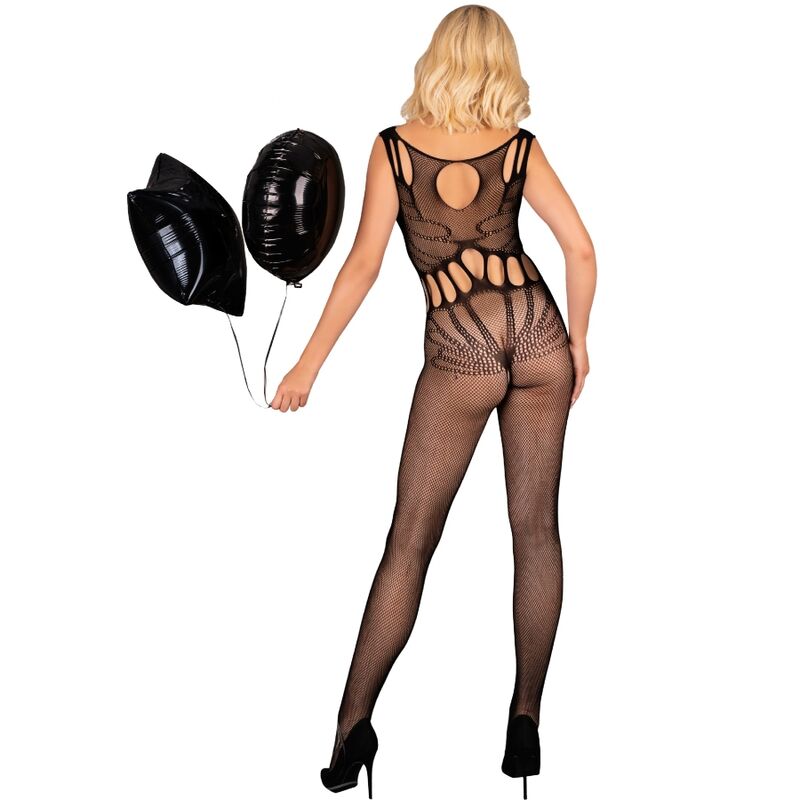 Amahil bodystocking without crotchless black one size
