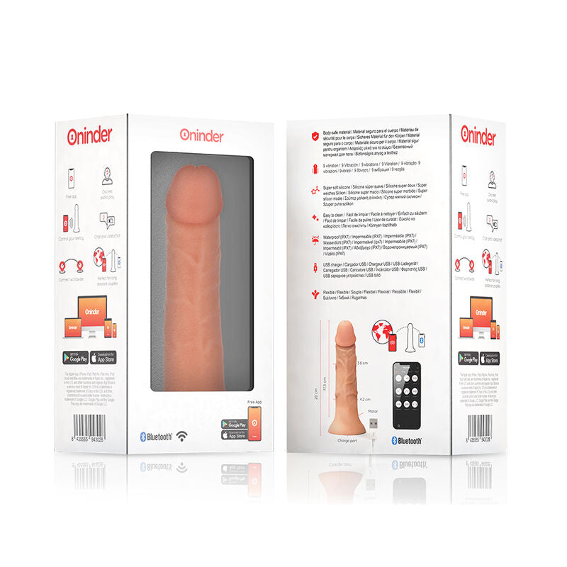 Bogota Medium 9 Speed Natural Dildo Vibrator 20 cm -o- 4.2 cm - Free App