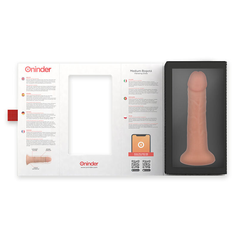 Bogota Medium 9 Speed Natural Dildo Vibrator 20 cm -o- 4.2 cm - Free App