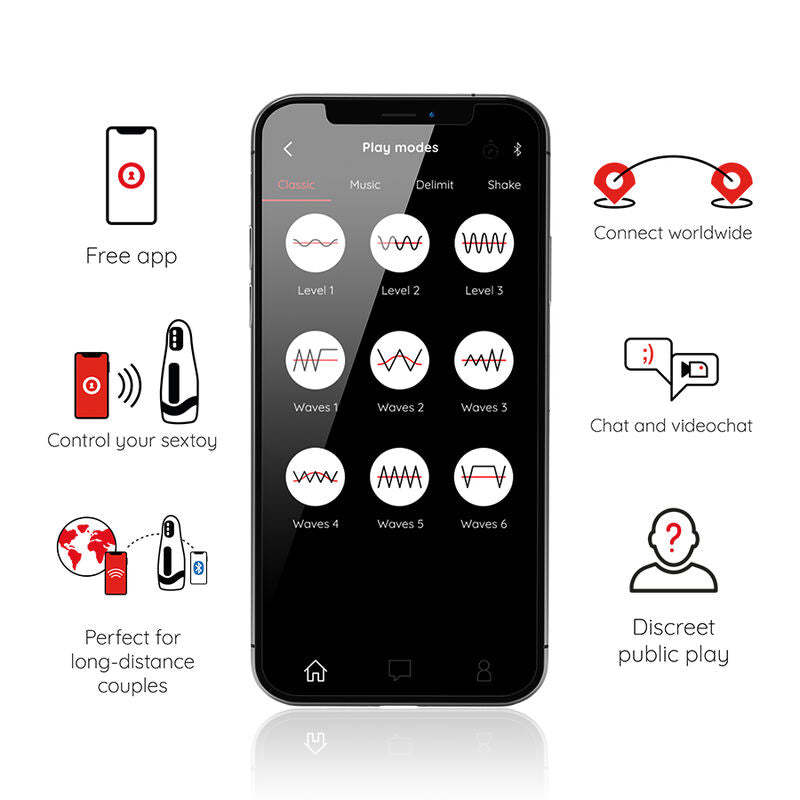 Seoul 10 Speed Rechargeable Male Masturbator - Free App