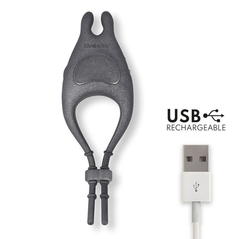 Pampa Rechargeable Adjustable Vibrating Ring with 10 Speed Clitoral Stimulator - Free App