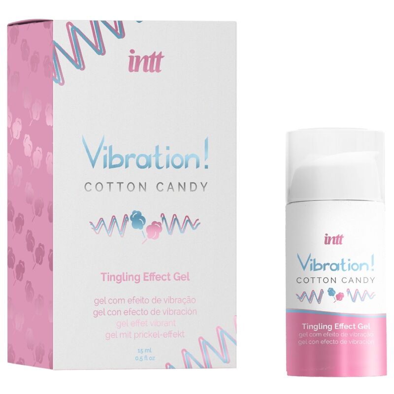 INTT - Powerful Cotton Candy Liquid Vibrating Gel, Intimate Stimulator, 15 ml