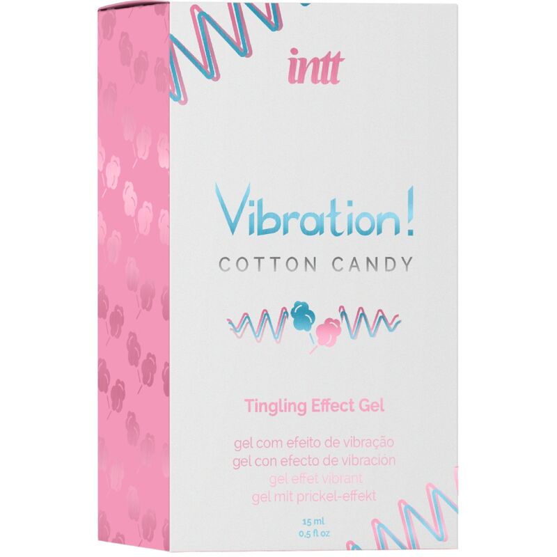 INTT - Powerful Cotton Candy Liquid Vibrating Gel, Intimate Stimulator, 15 ml