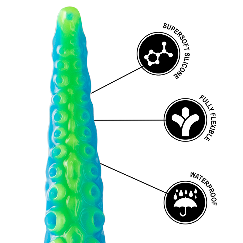 EPIC - SMALL FLUORESCENT THIN TENTACLE DILDO