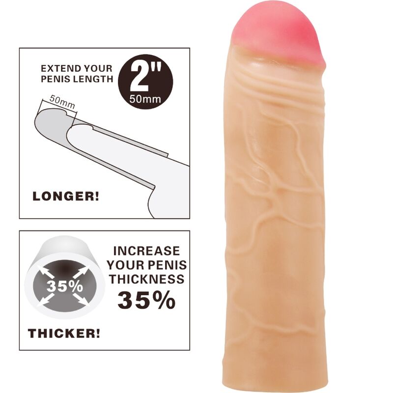 Penis extender chain cover flesh