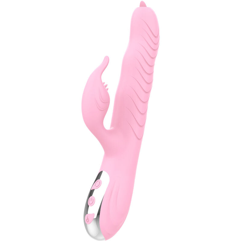 Marcia Vibrator &amp; Double Tongue Thrust Heat Effect Pink