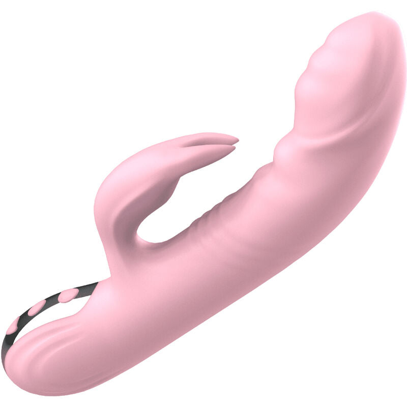 Full finger rabbit vibrator with pink heat effect