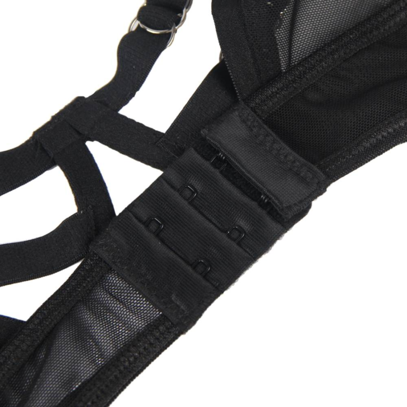 SUBLIME - TWO-PIECE SET OF SHEER BRA AND BANDS S/M