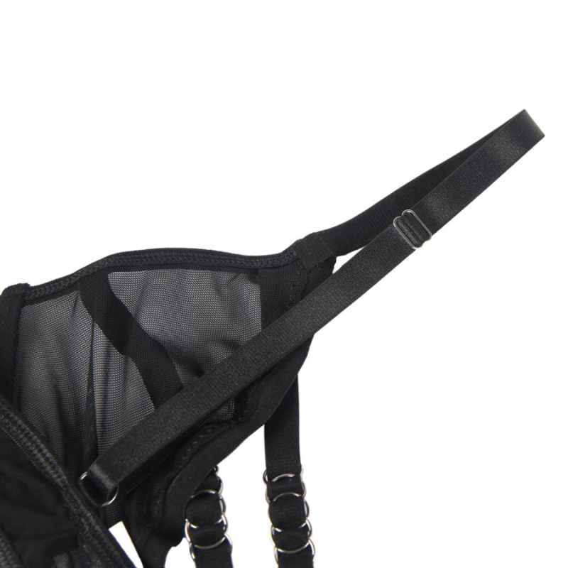 SUBLIME - TWO-PIECE SET OF SHEER BRA AND BANDS S/M