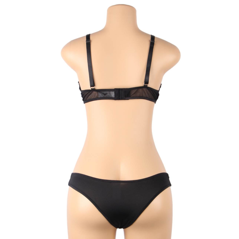 SUBLIME - TWO-PIECE SET OF SHEER BRA AND BANDS S/M