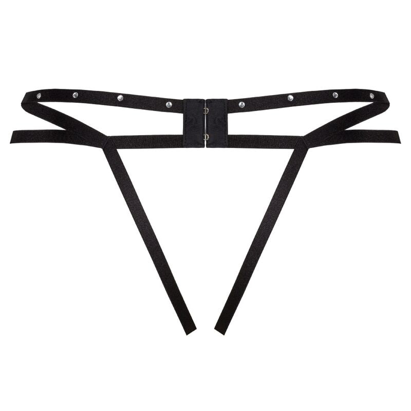 Nomade crotchless black tanga