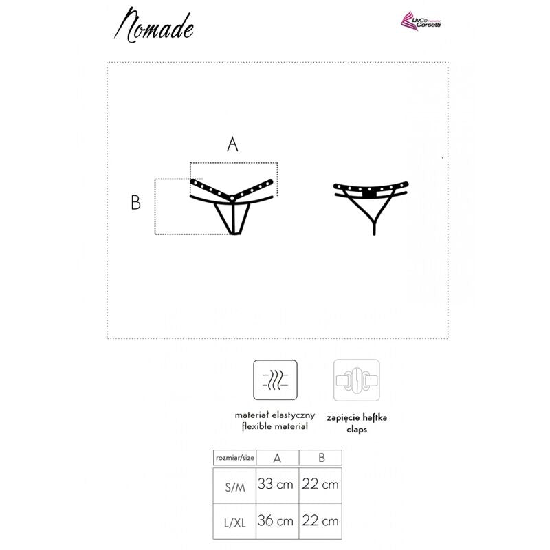 Nomade crotchless black tanga