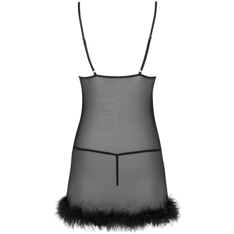 Zerunam set babydoll + black tanga