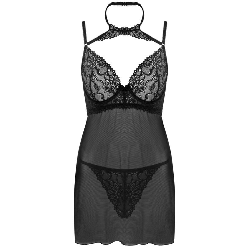 Binella set babydoll + black tanga