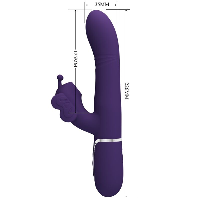 4 in 1 Multi-Function Rabbit Vibrator Purple Butterfly