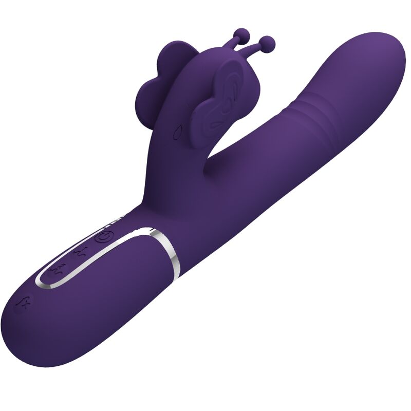 4 in 1 Multi-Function Rabbit Vibrator Purple Butterfly