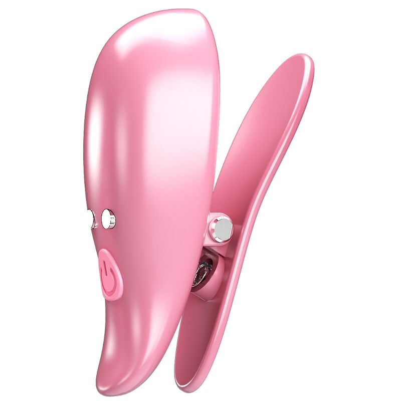 Leaf Vibrating Nipple Clamps Pink