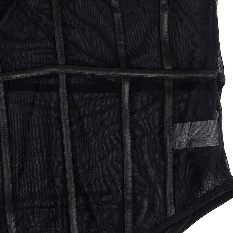 SUBBLIME - BLACK BODYSUIT WITH CHAIN ​​STRAPS L/XL