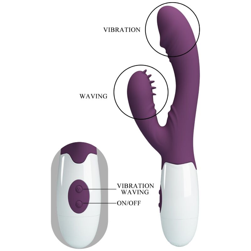 Andre Rabbit Vibrator &amp; G-Spot Stimulator Purple