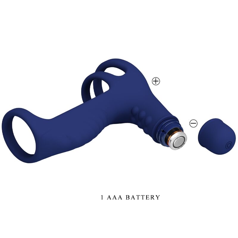 Elish Vibrating Ring with Blue Extension