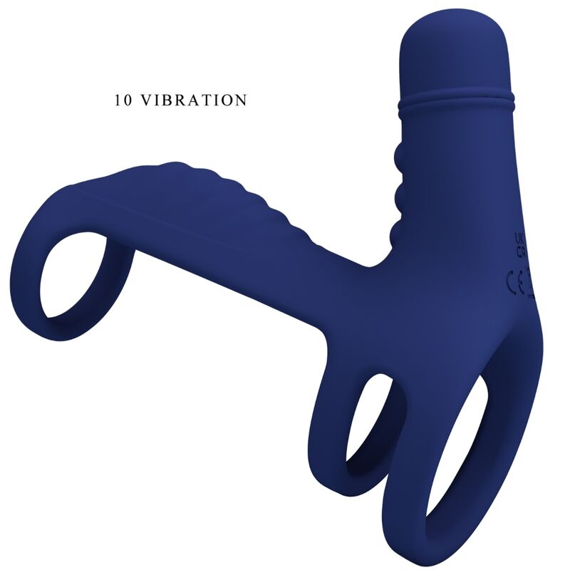 Elish Vibrating Ring with Blue Extension