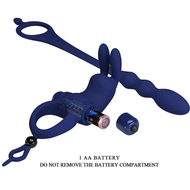 Ayad rabbit vibrating ring with blue plug