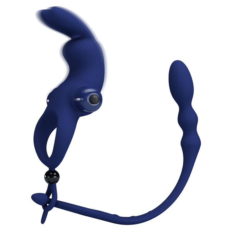 Ayad rabbit vibrating ring with blue plug