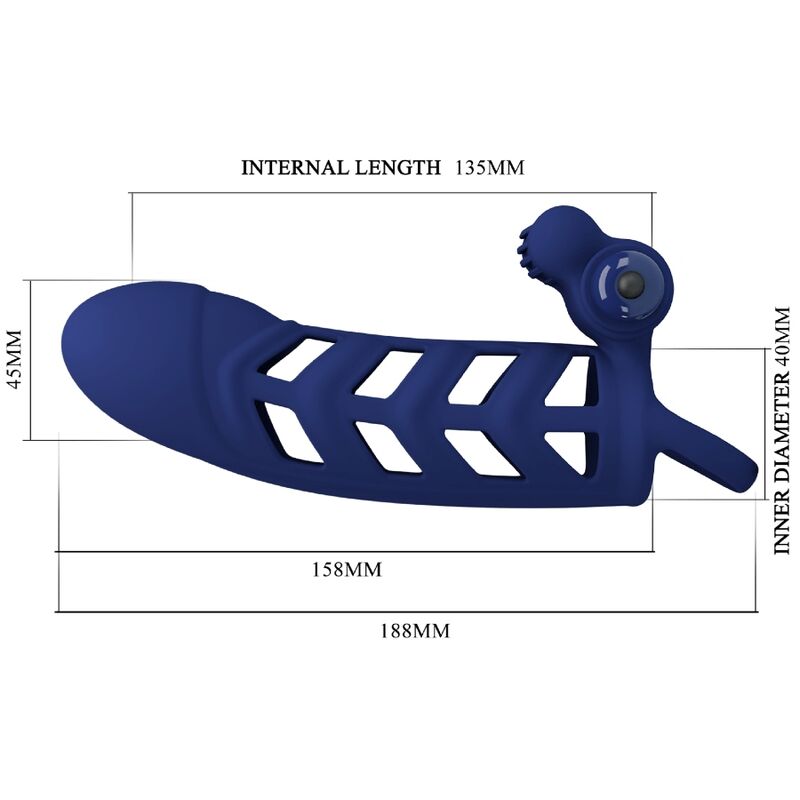 Altaf vibrating ring with blue silicone sleeve