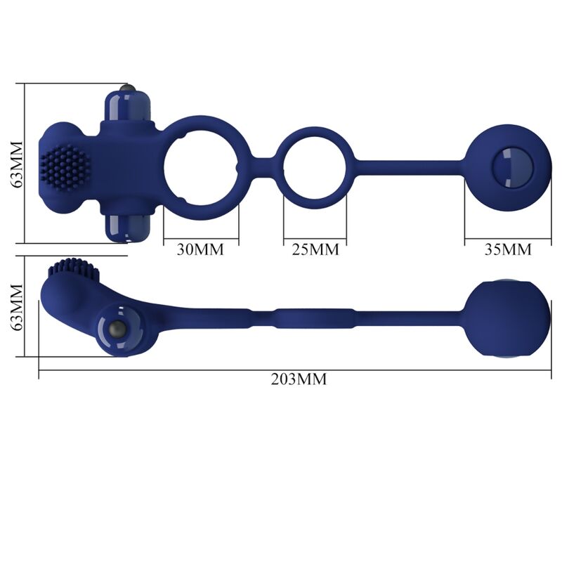 Remington Double Vibrating Ring with Blue Plug