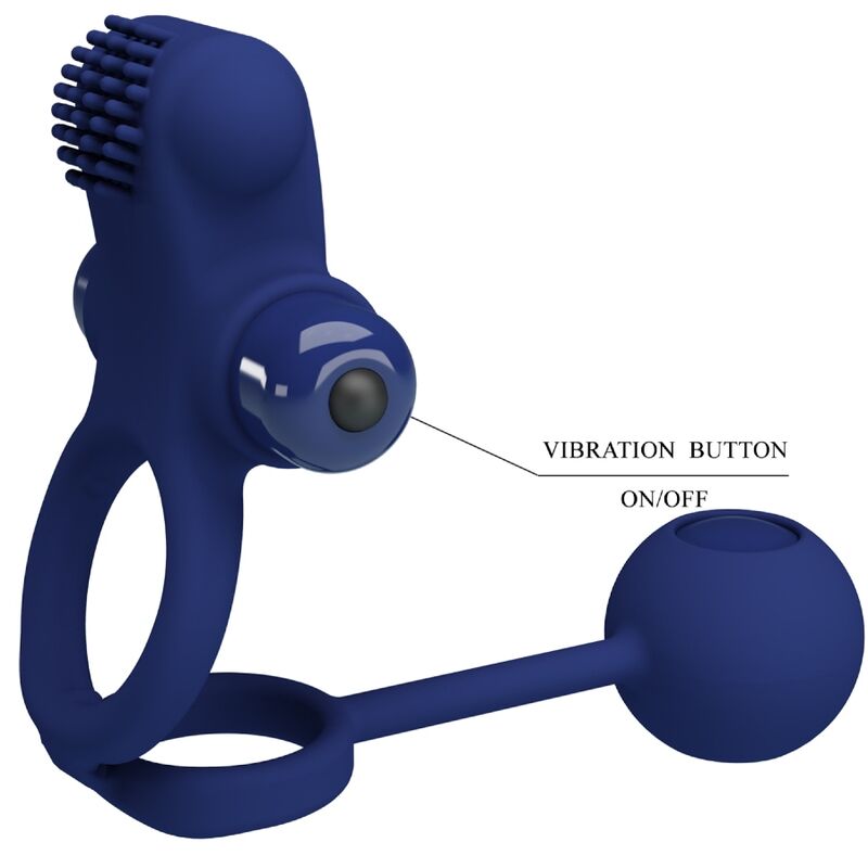 Remington Double Vibrating Ring with Blue Plug