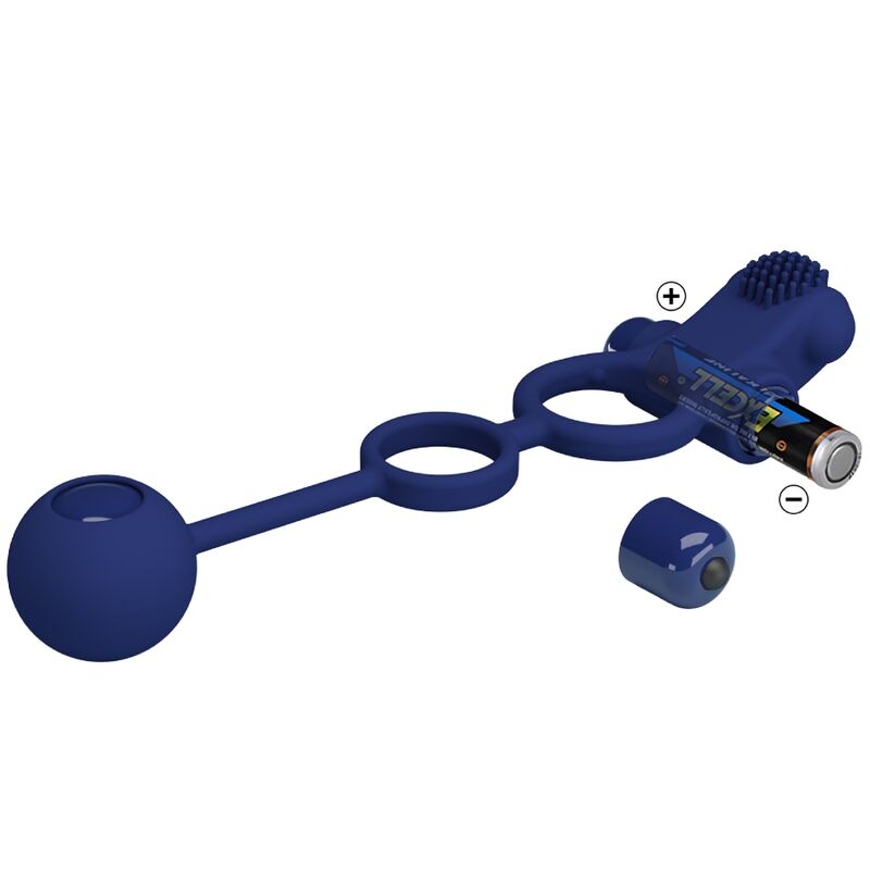 Remington Double Vibrating Ring with Blue Plug