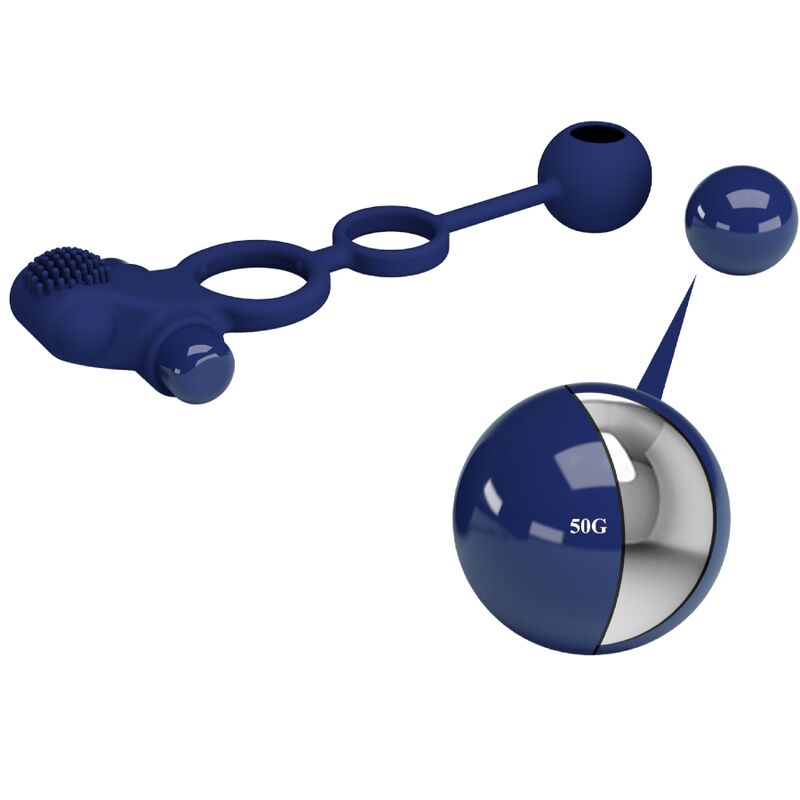 Remington Double Vibrating Ring with Blue Plug