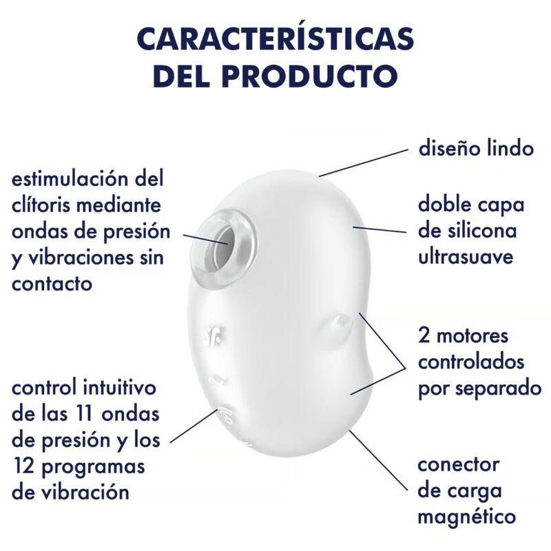 Stimulateur Clitoridien Cutie Ghost Air Pulse 11 Modes - Satisfyer