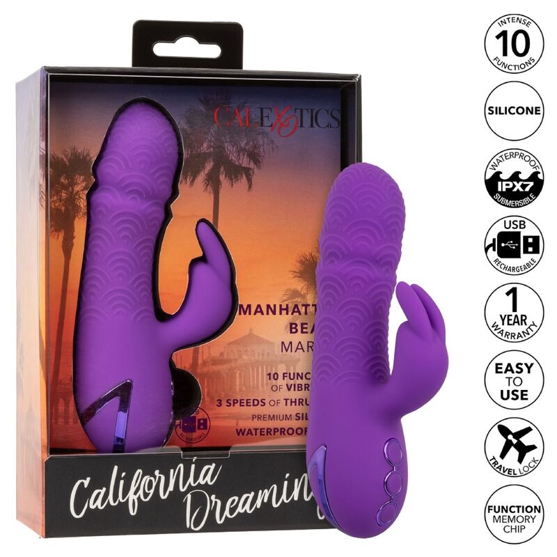 CALEXOTICS - MANHATTAN BEACH MARVEL PURPLE RABBIT VIBRATOR BY CALIFORNIA DREAMING