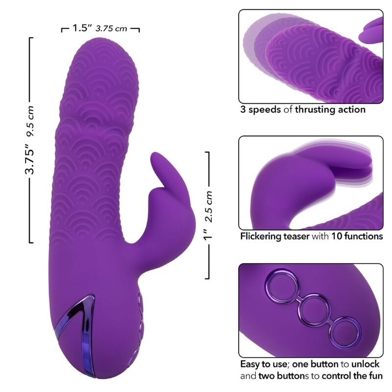 CALEXOTICS - MANHATTAN BEACH MARVEL PURPLE RABBIT VIBRATOR BY CALIFORNIA DREAMING