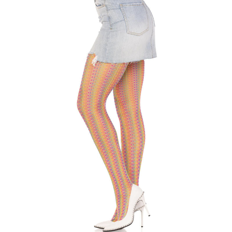 Multicolored crochet stockings