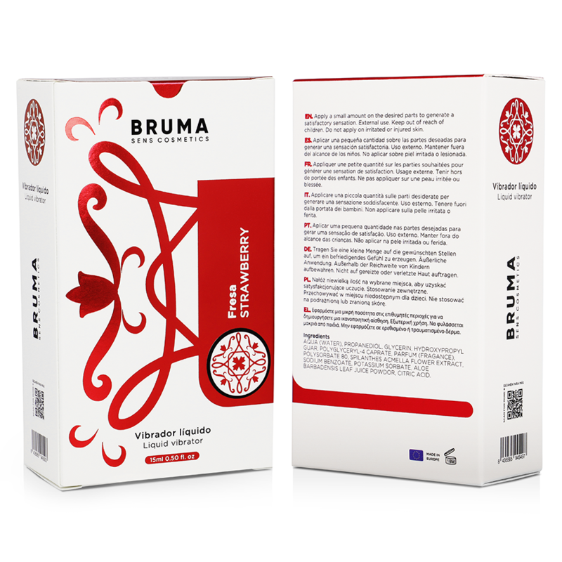 BRUMA - ULTRA-GLASS LIQUID VIBRATOR STRAWBERRY 15ML
