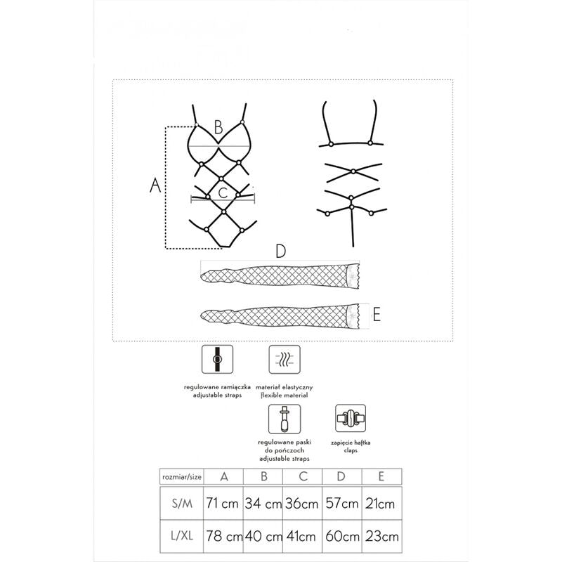 LIVCO CORSETTI FASHION - THIARA LC 20213 BODY SET + RED BOTTOM L/XL