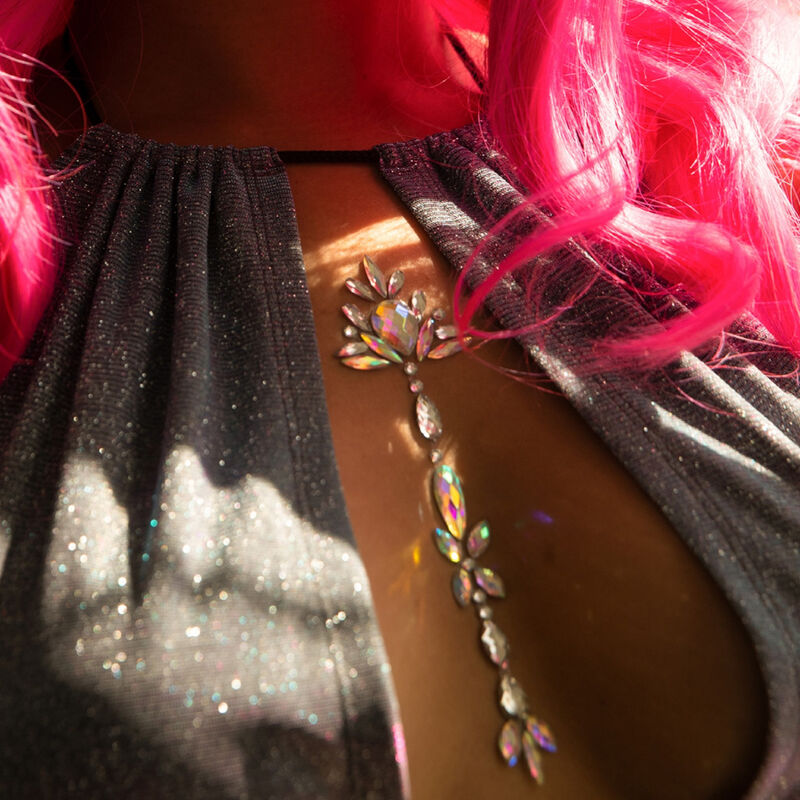 Jade adhesive body jewelry