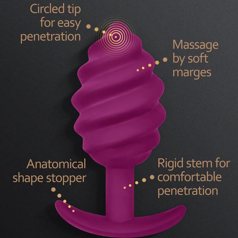 Gplug twist 2 anal plug purple