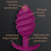 Gplug twist 2 anal plug purple