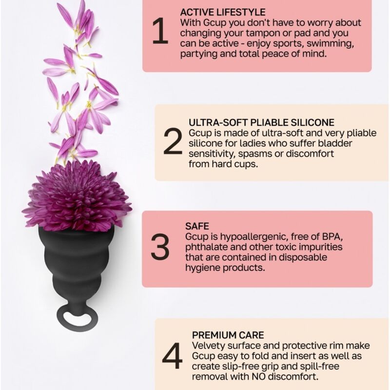 Gcup black menstrual cup