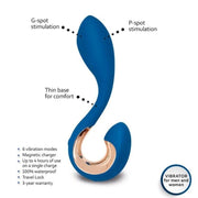 Gpop 2 vibrator g and p dot blue indigo