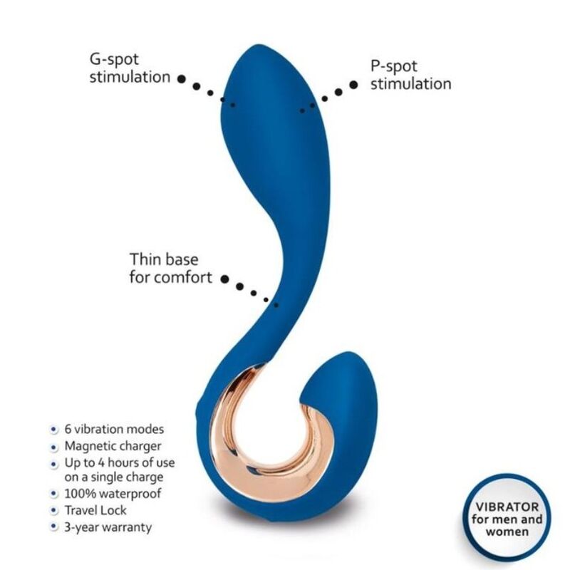 Gpop 2 vibrator g and p dot blue indigo