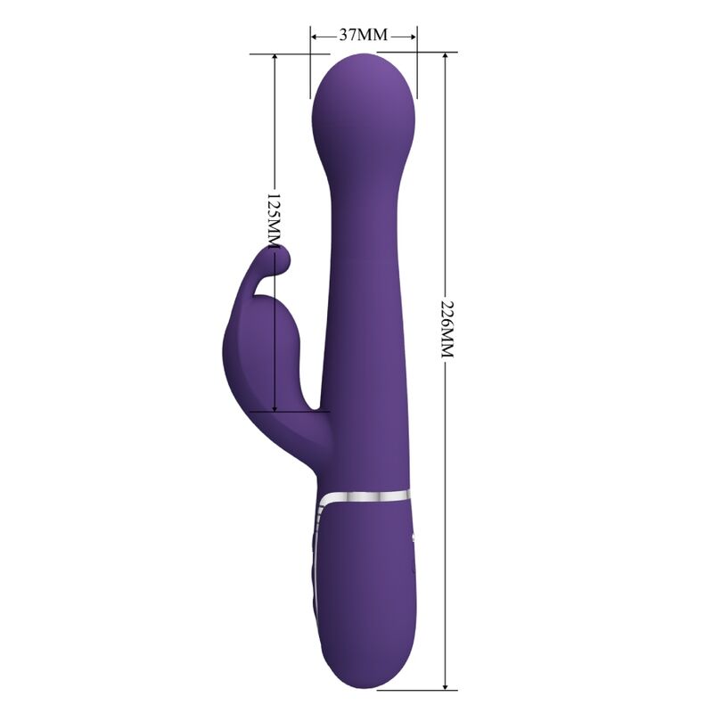 PRETTY LOVE - DEJON 3-IN-1 MULTIFUNCTION RABBIT VIBRATOR PURPLE