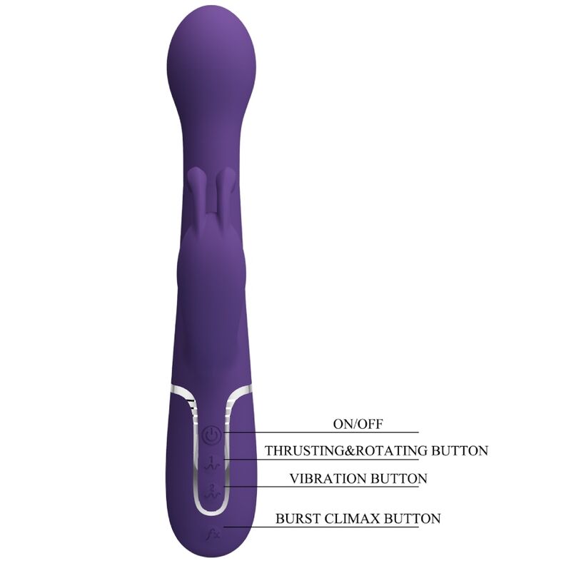 Dejon 3-in-1 multifunctional rabbit vibrator purple